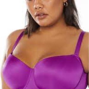 Savage X Fenty Not Sorry Microfiber Low-Cut Balconette Bra 40DD magenta